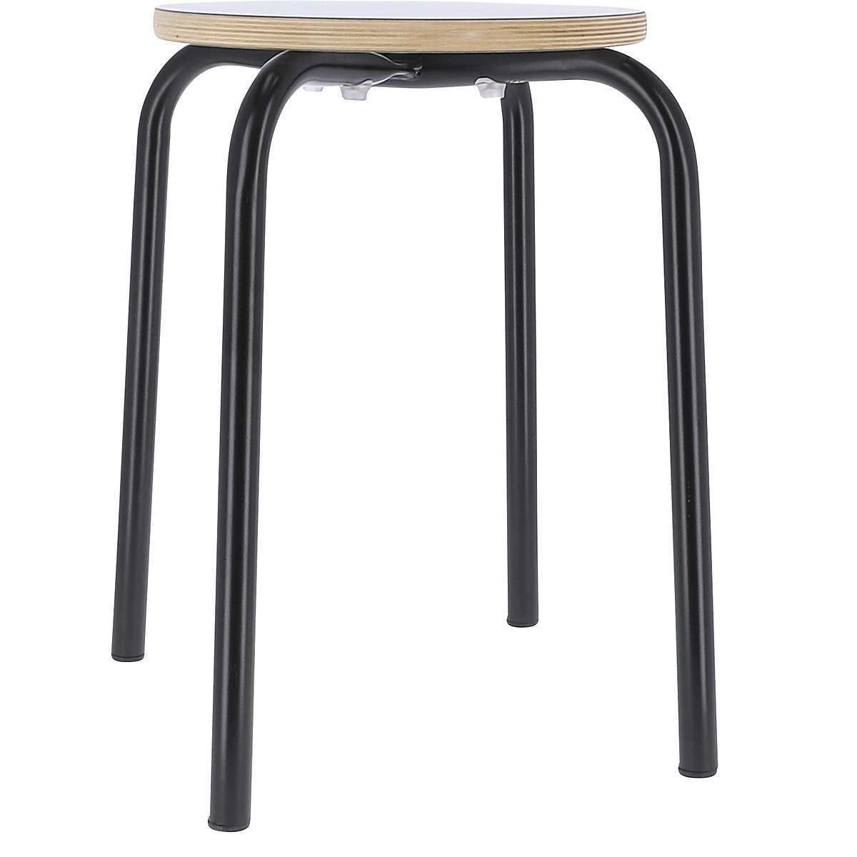 Taboret PARIS, wys. siedziska 460 mm, czarny-0