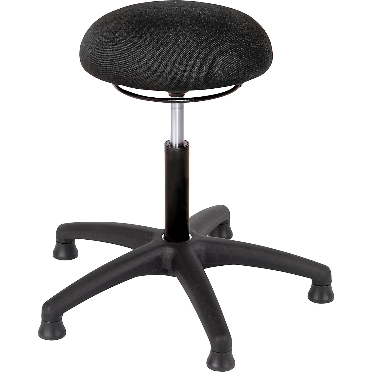 Taboret obrotowy do pracy, z obiciem materiałowym – meychair