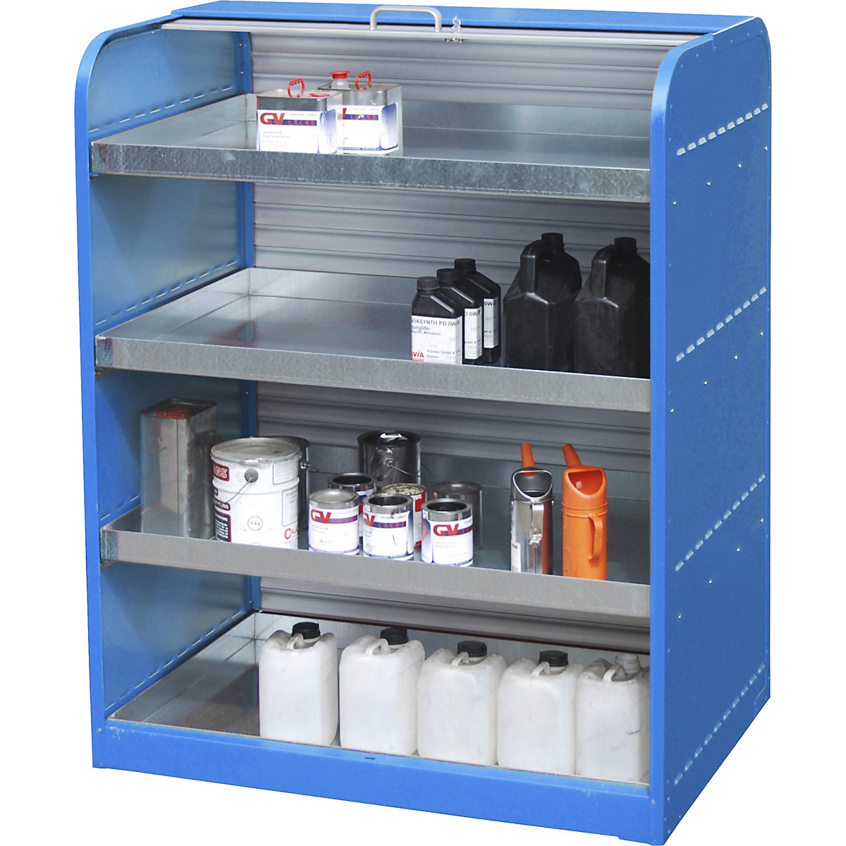 Depósito de acero con persianas para sustancias peligrosas – eurokraft pro (Imagen del producto 2)-1