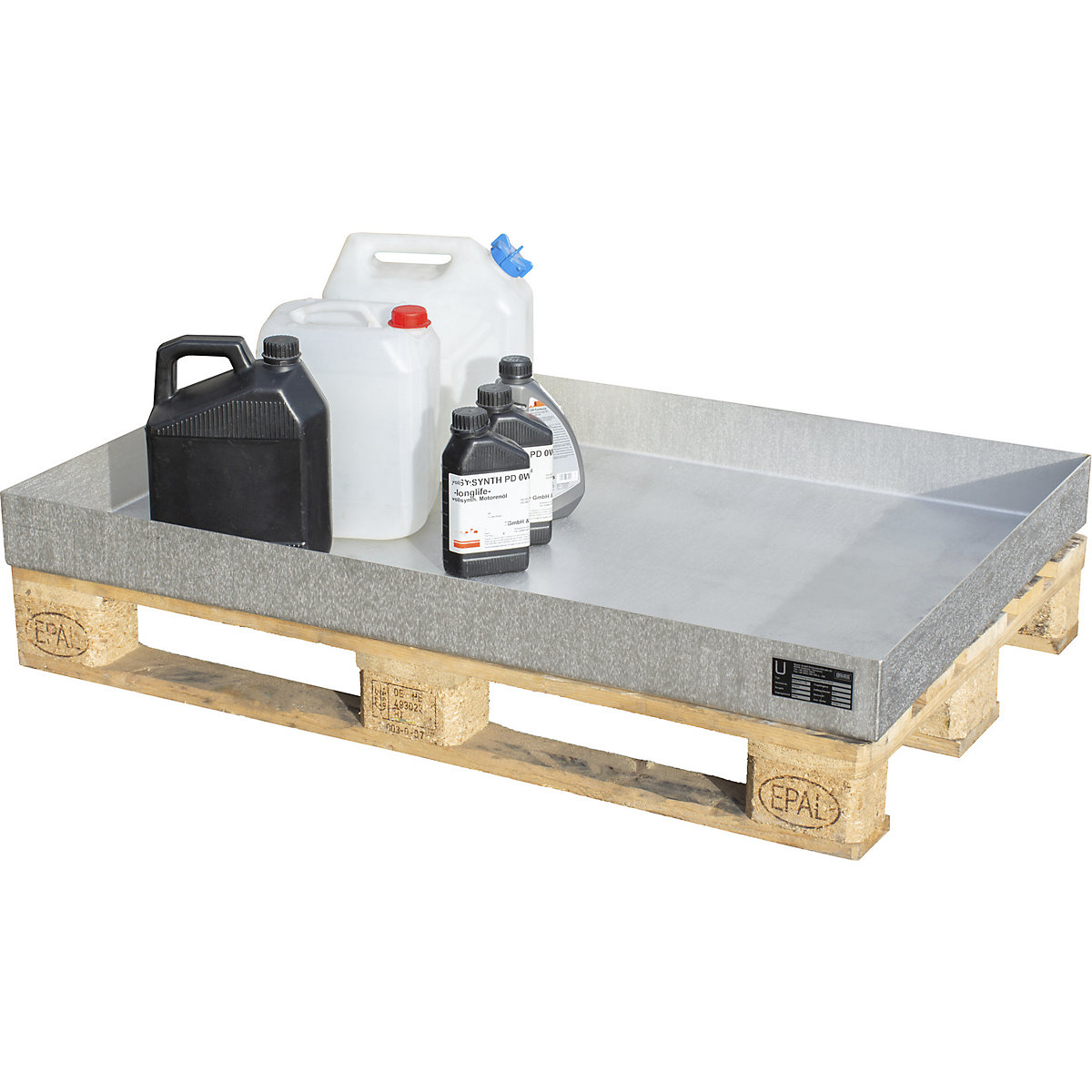 Cubeta de acero inoxidable para palets – eurokraft pro (Imagen del producto 6)-5