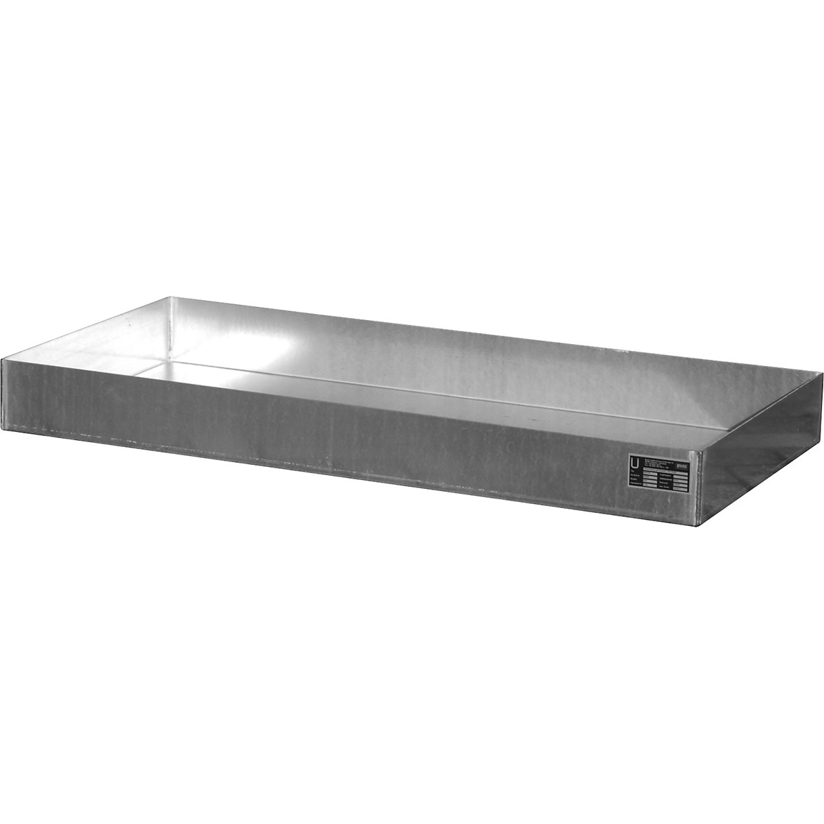 Cubeta de acero inoxidable para palets – eurokraft pro, para recipientes pequeños, 69 l, L x A x H 1200 x 600 x 120 mm-4