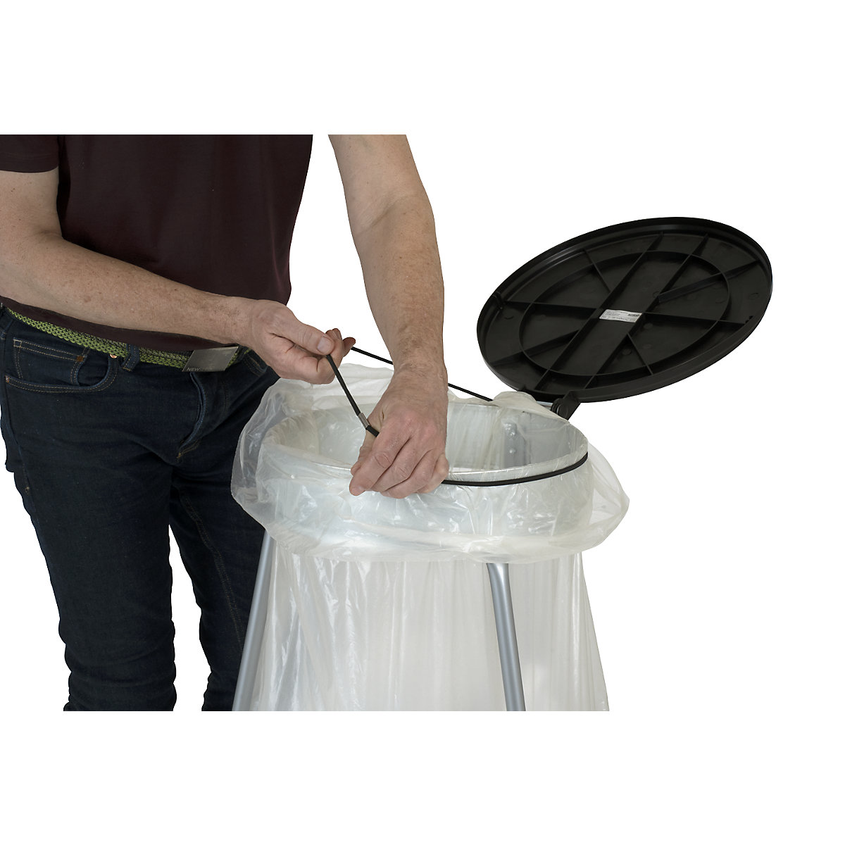 Bolsas de basura, 100% de PCR PEBD, 120 litros – eurokraft basic (Imagen del producto 21)-20