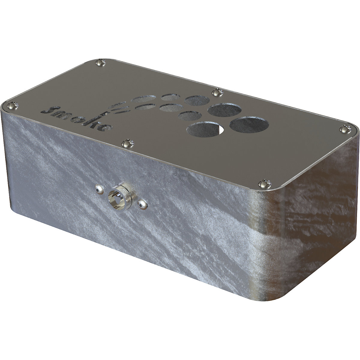 Cenicero rectangular, galvanizado al horno