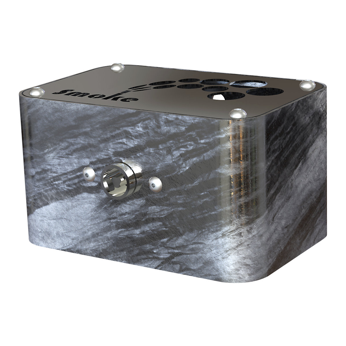 Cenicero rectangular, galvanizado al horno