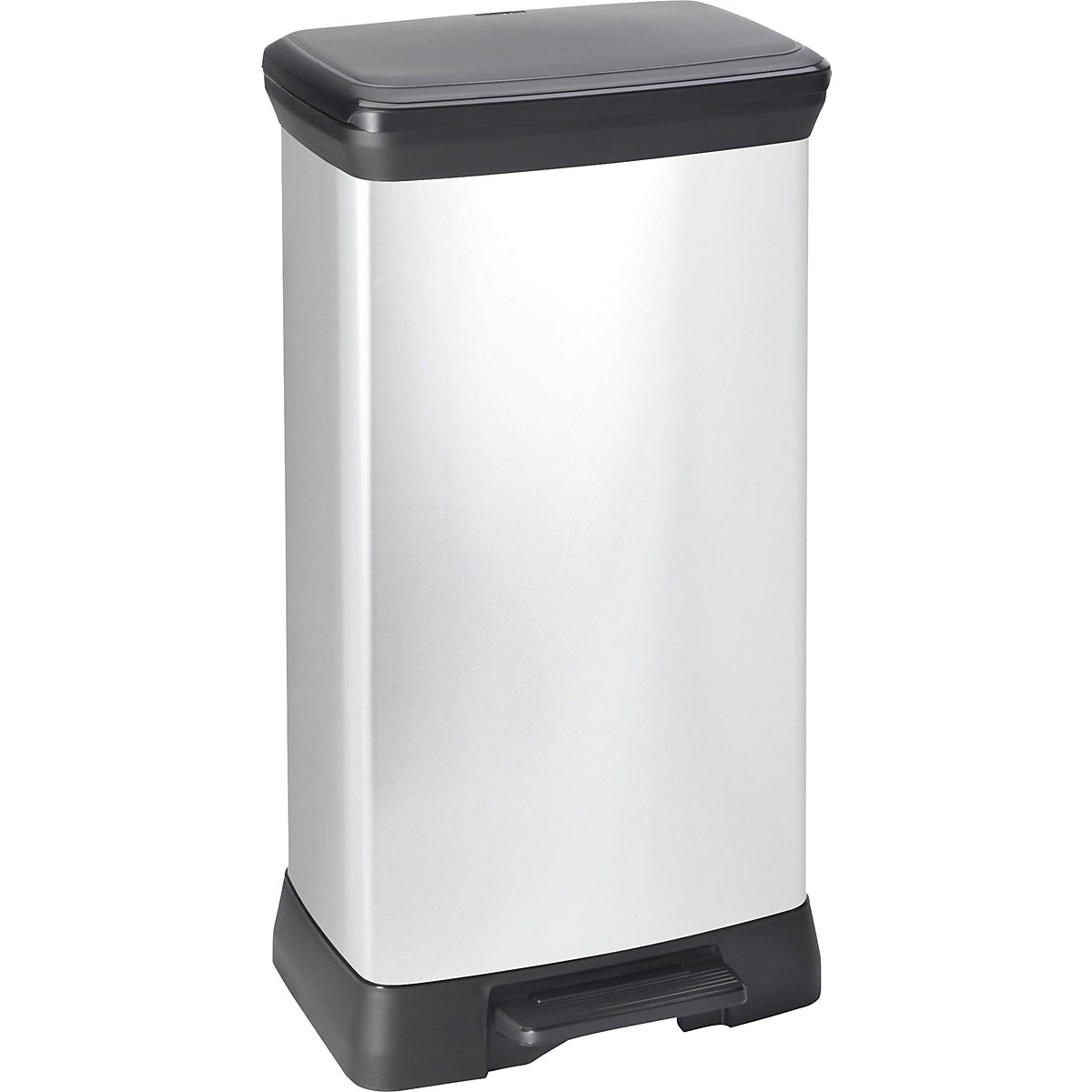 Cubo de basura con pedal DECOBIN, rectangular