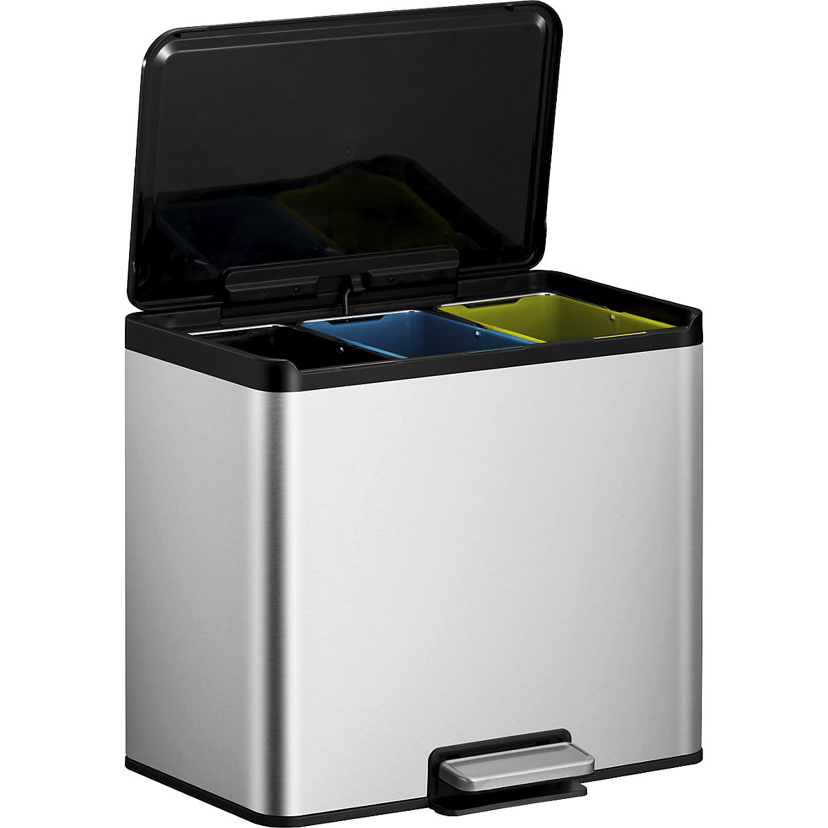 Cubo de basura con pedal Recycler, acero – EKO (Imagen del producto 2)-1