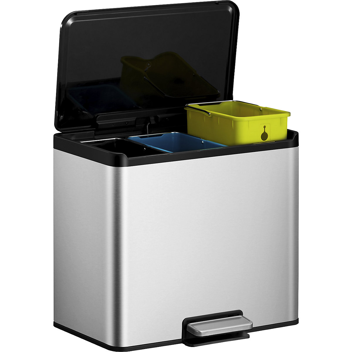Cubo de basura con pedal Recycler, acero – EKO (Imagen del producto 3)-2
