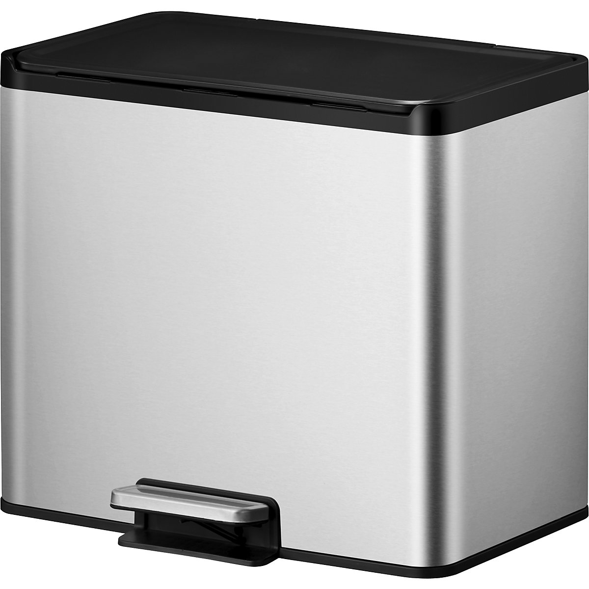 Cubo de basura con pedal Recycler, acero – EKO
