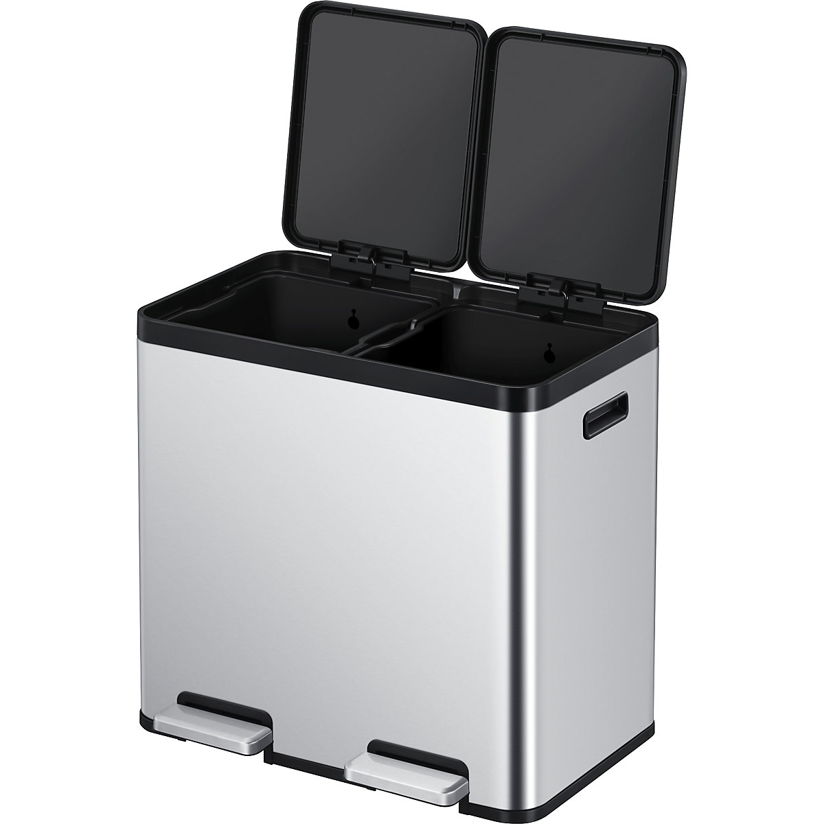 Cubo de basura con pedal Recycler, acero – EKO (Imagen del producto 3)-2