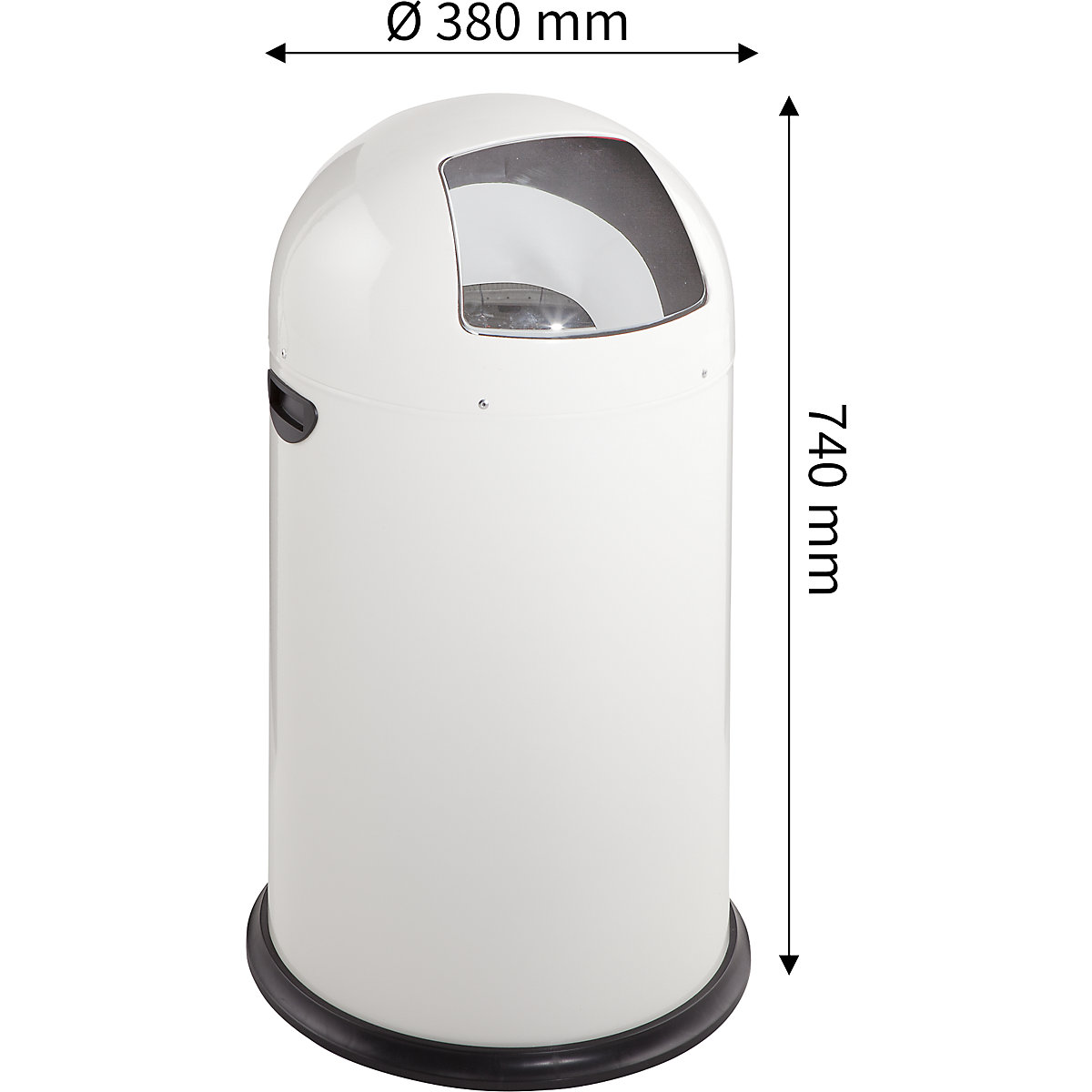 Cubo de basura con trampilla, acero – VAR (Imagen del producto 5)-4