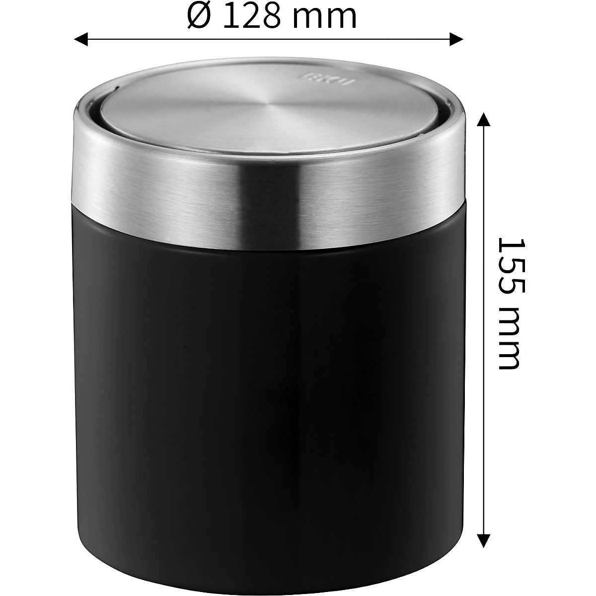 Papelera de mesa, acero – EKO (Imagen del producto 7)-6