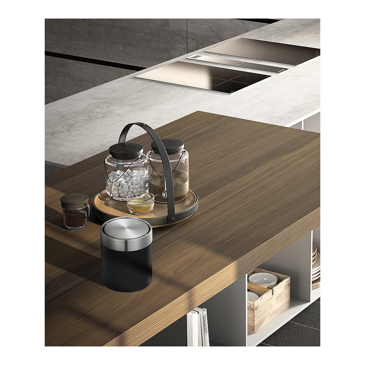Papelera de mesa, acero – EKO (Imagen del producto 6)-5