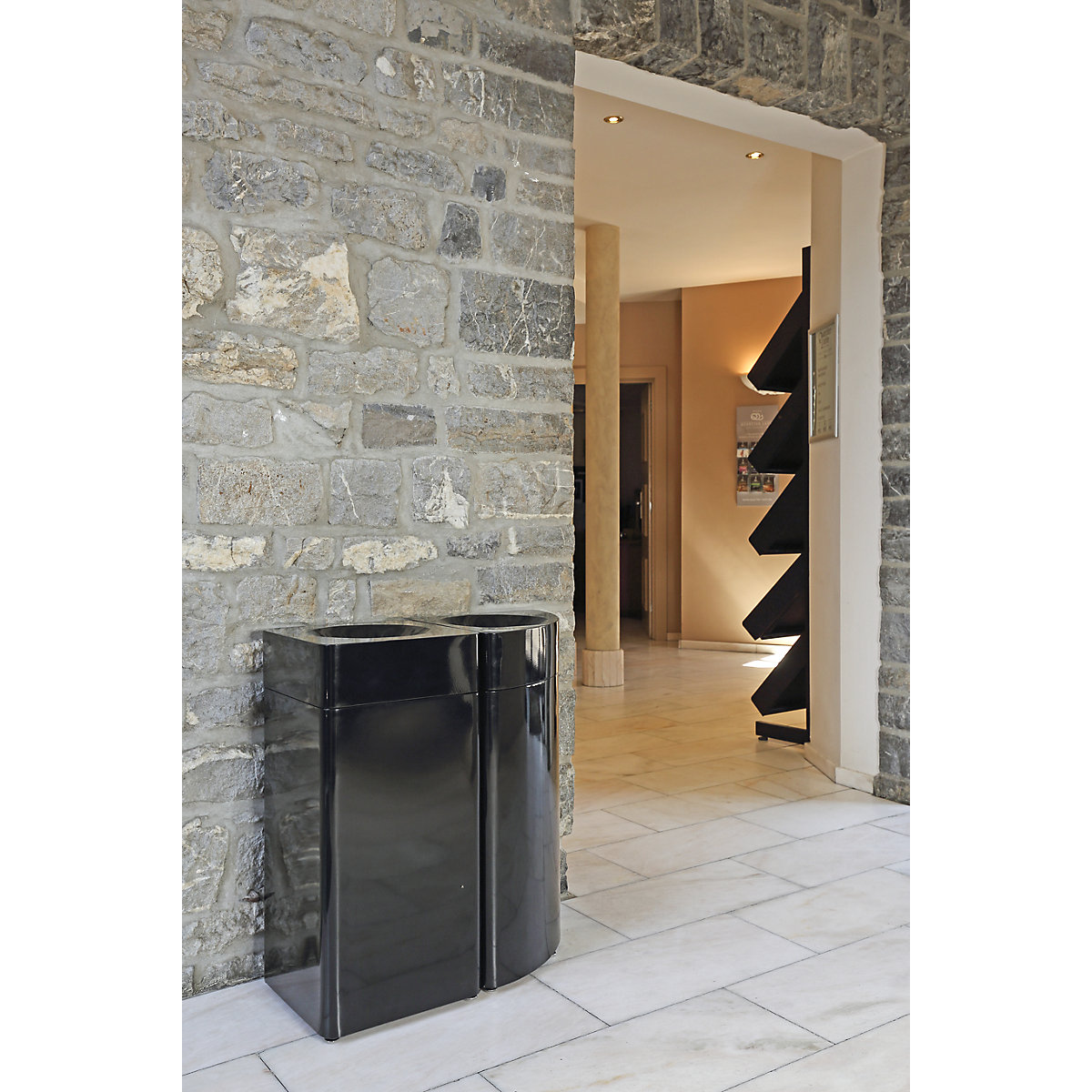 Recipiente de acero para residuos, ignífugo – Probbax (Imagen del producto 3)-2