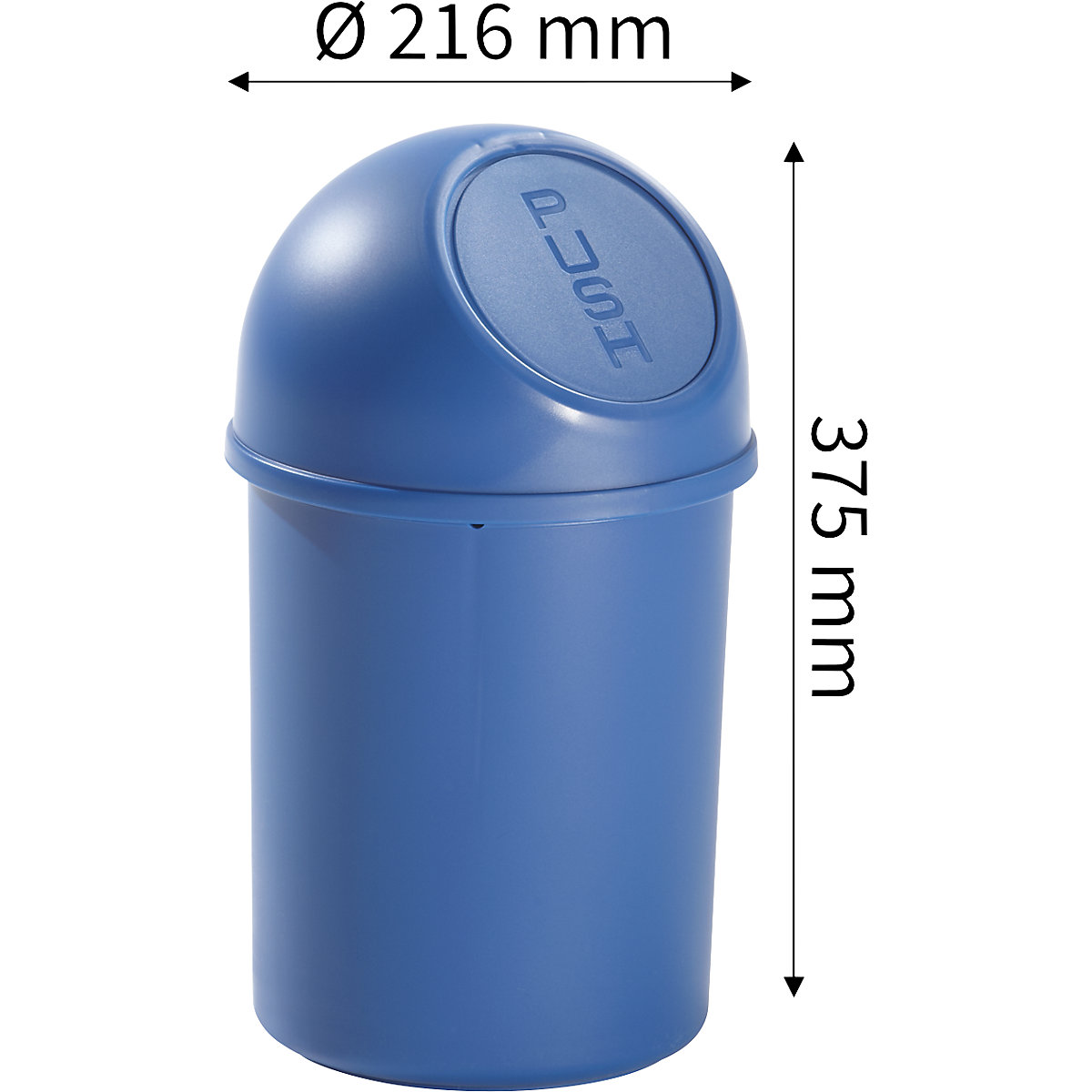 Recipiente para residuos con trampilla – helit (Imagen del producto 3)-2