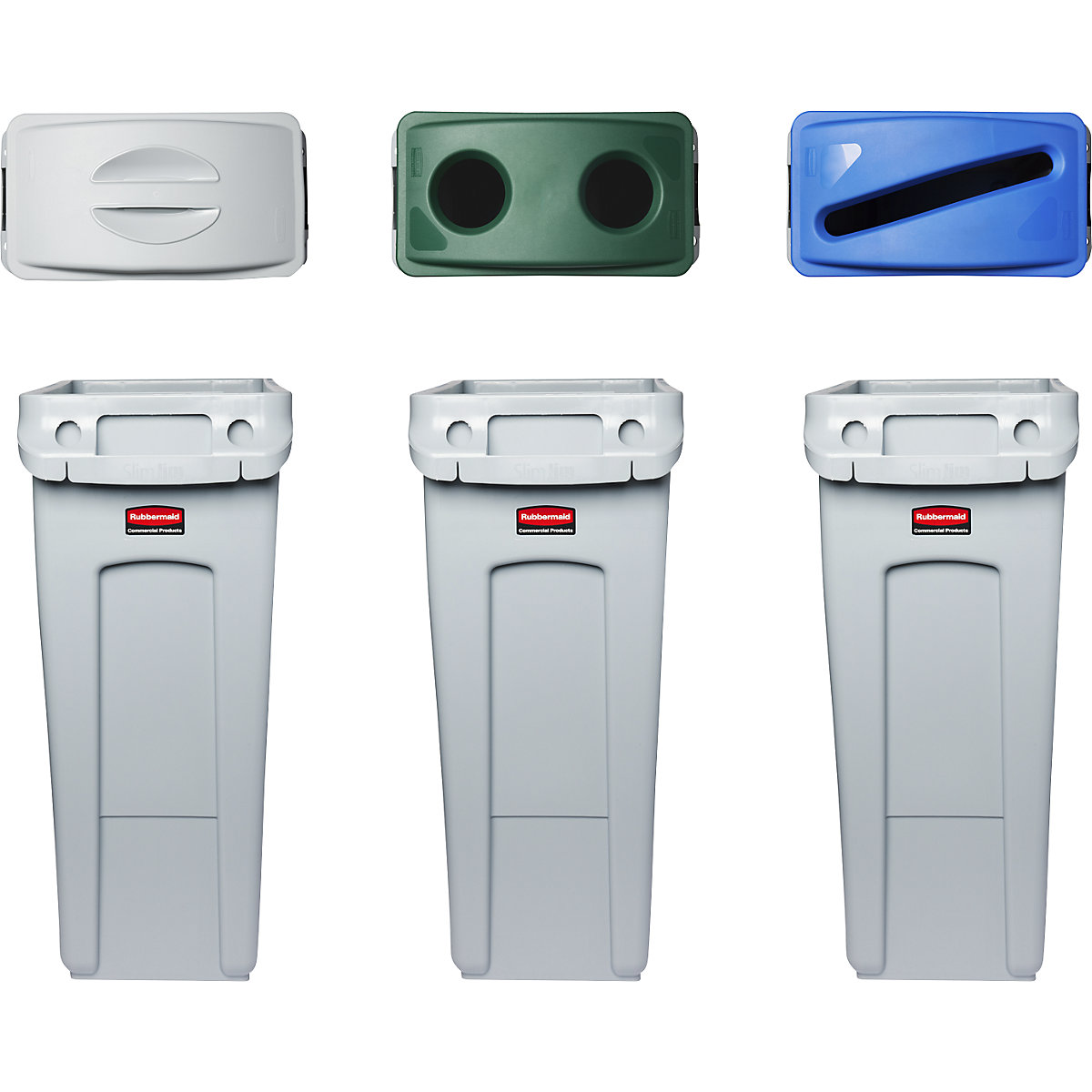 Puesto de clasificación de materiales SLIM JIM®, juego de 3 – Rubbermaid (Imagen del producto 3)-2