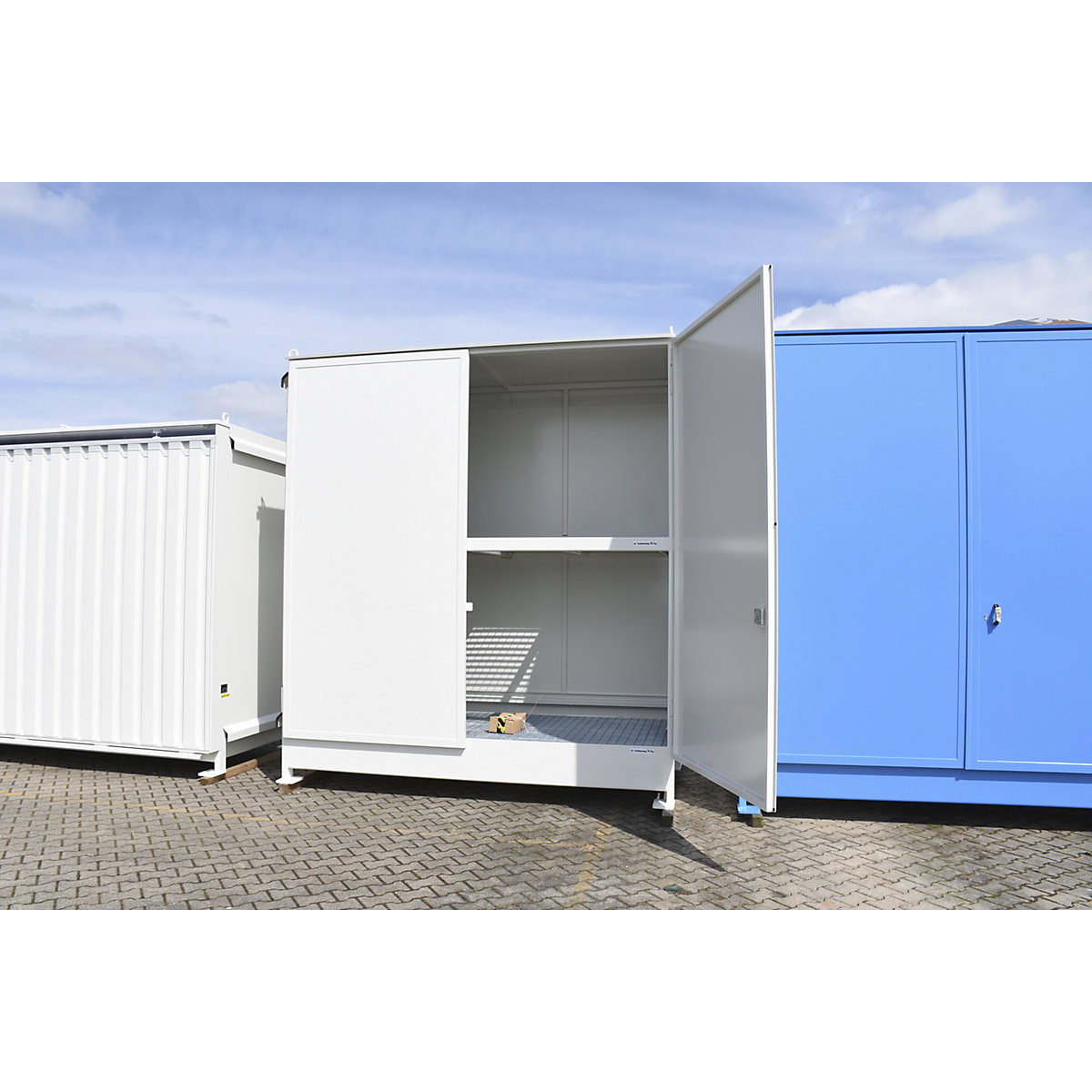 Container cu rafturi pentru substanțe periculoase – eurokraft pro (Imagine produs 6)-5