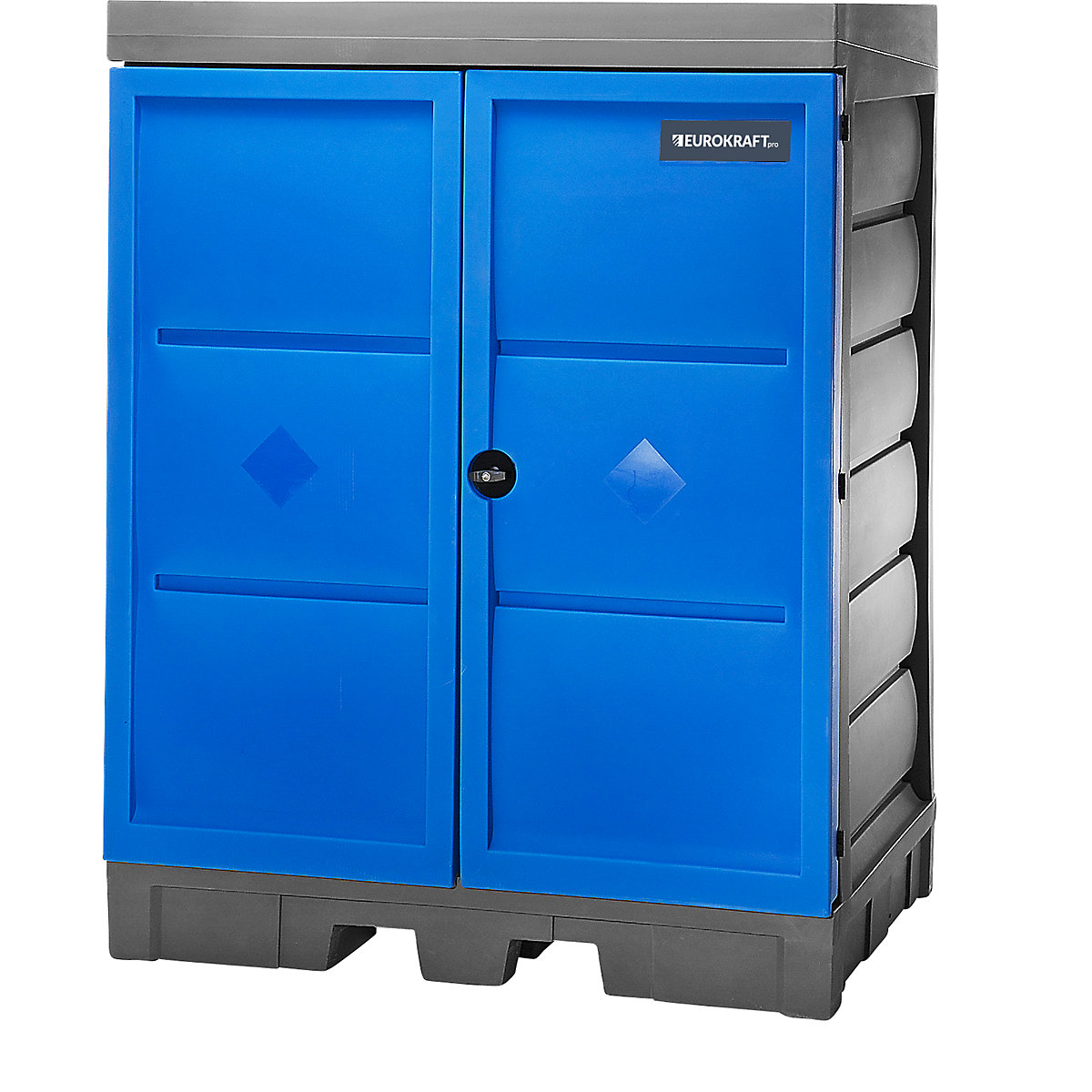 Unitate de depozitare a substanțelor periculoase din PE cu uși – eurokraft pro (Imagine produs 5)-4