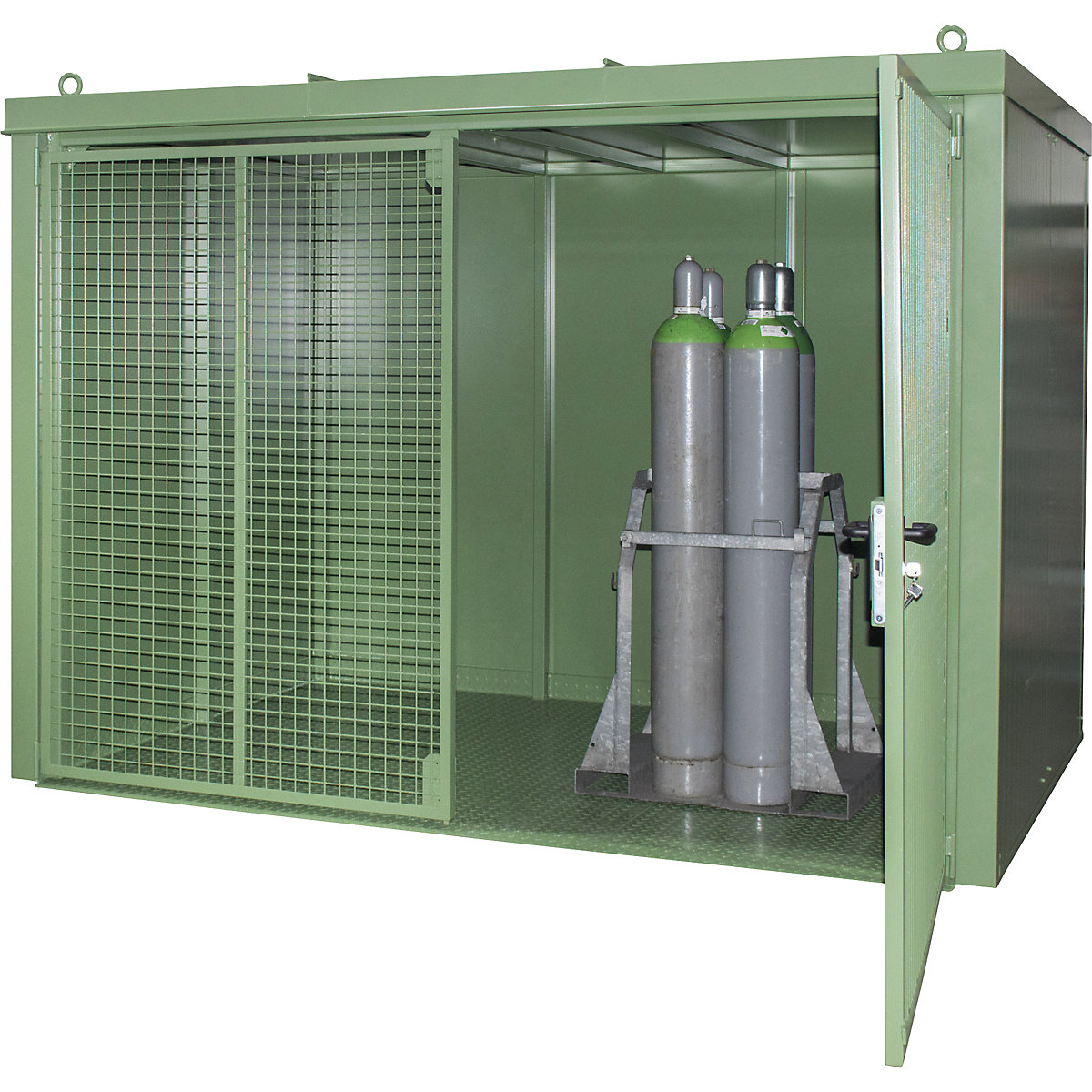 Container pentru butelii de gaz, ignifug – eurokraft pro (Imagine produs 2)-1