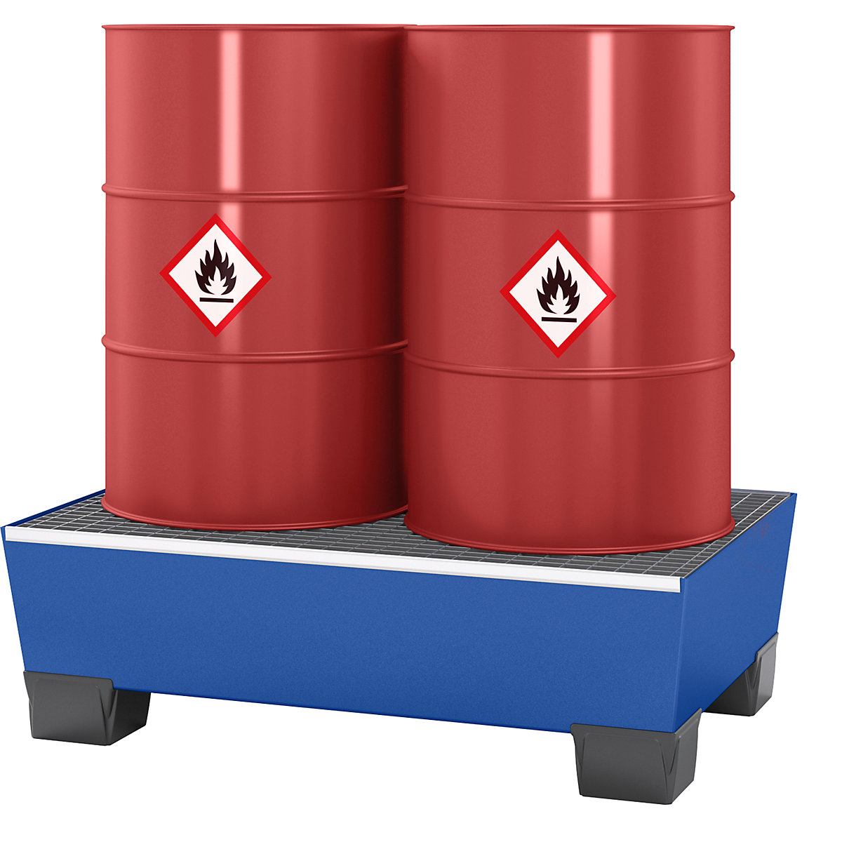 Vană de captare din oțel cu picioare din plastic – eurokraft pro (Imagine produs 2)-1