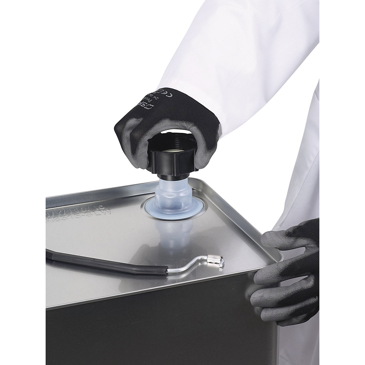 Pompă din inox pentru solvenți, acționată cu mâna (Imagine produs 14)-13