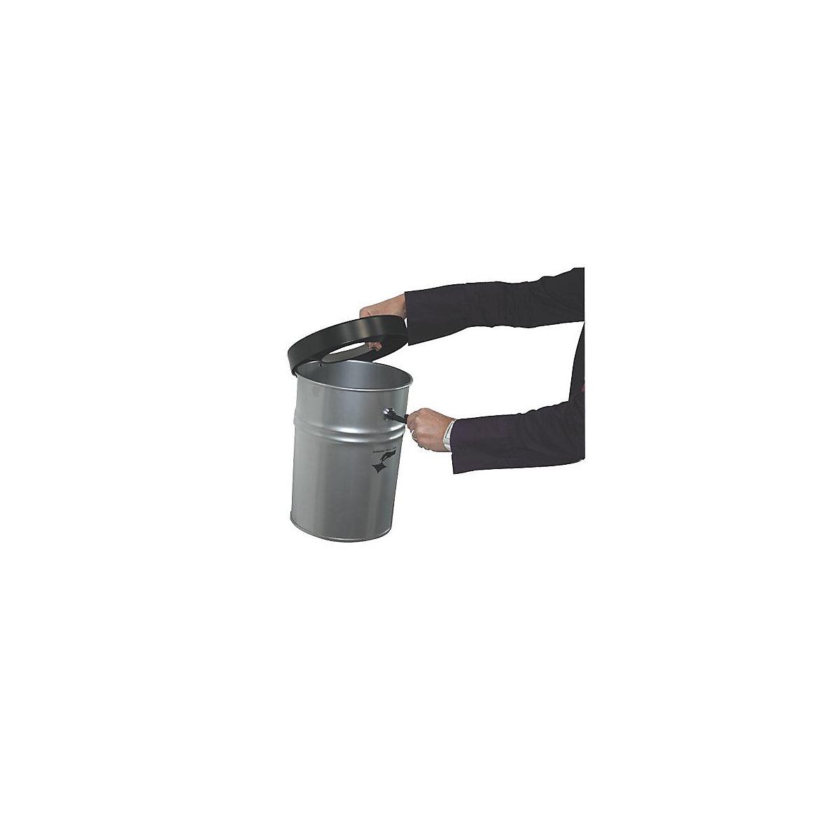 Coș de gunoi de perete, cu încuietoare (Imagine produs 4)-3