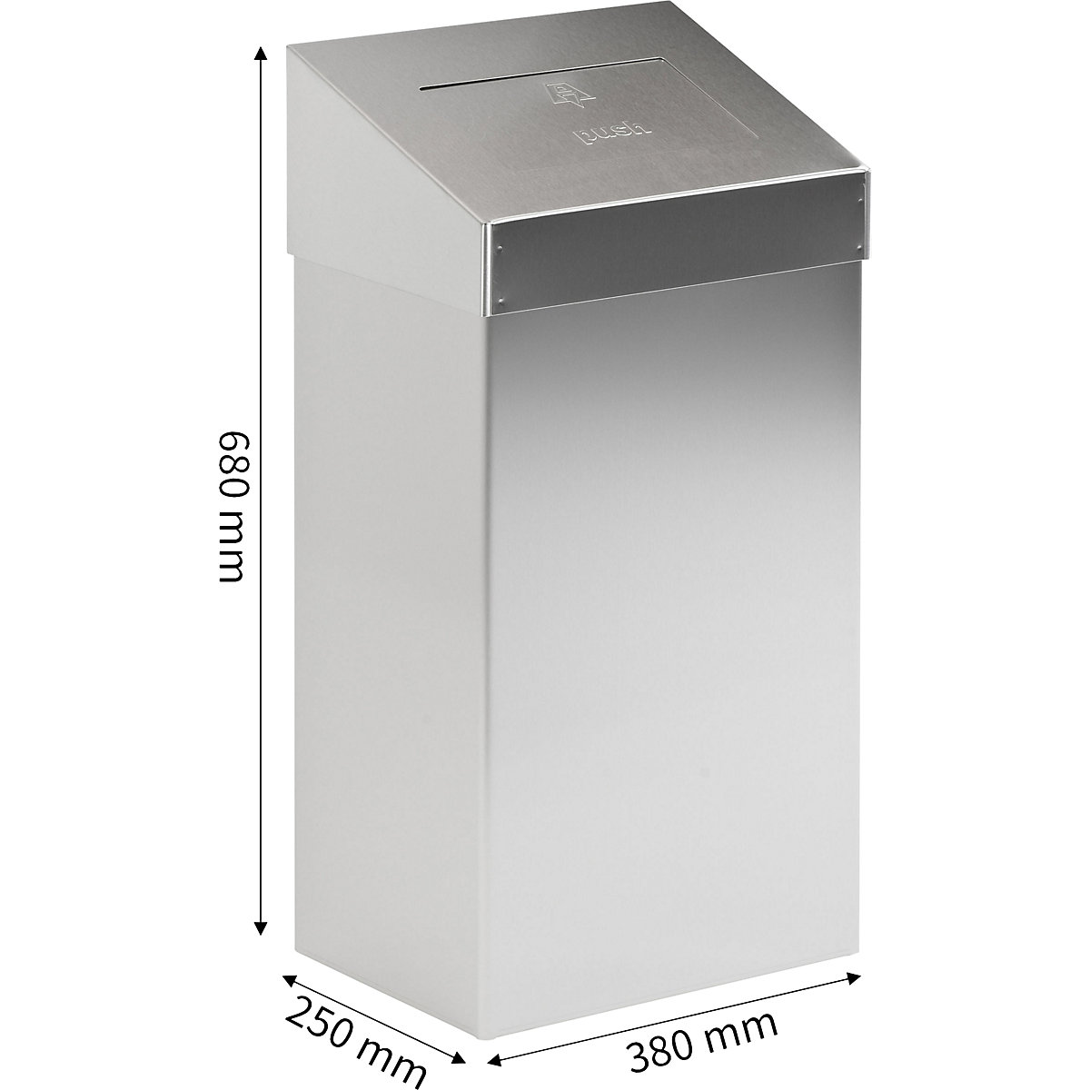 Colector de deșeuri, cu capac rabatabil (Imagine produs 4)-3