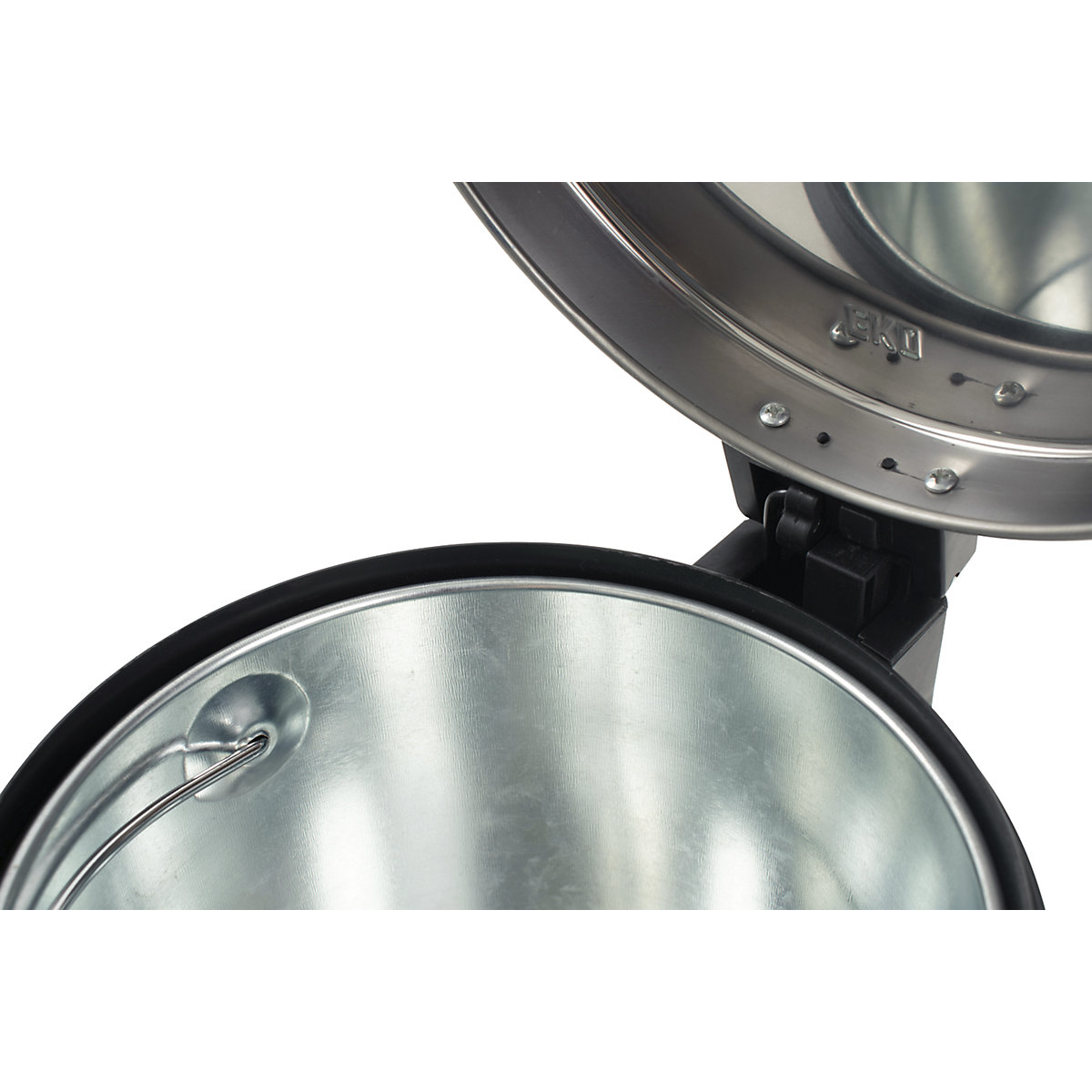 Colector de deșeuri cu pedală, cu găleată interioară din metal (Imagine produs 5)-4