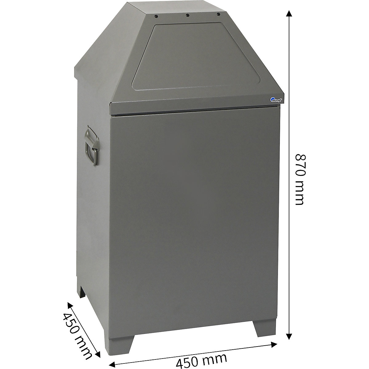 Recipient pentru deșeuri, 80 l, ignifug (Imagine produs 5)-4