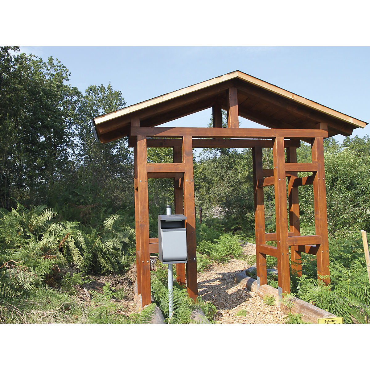 Colector de deșeuri pentru exterior, oțel (Imagine produs 2)-1