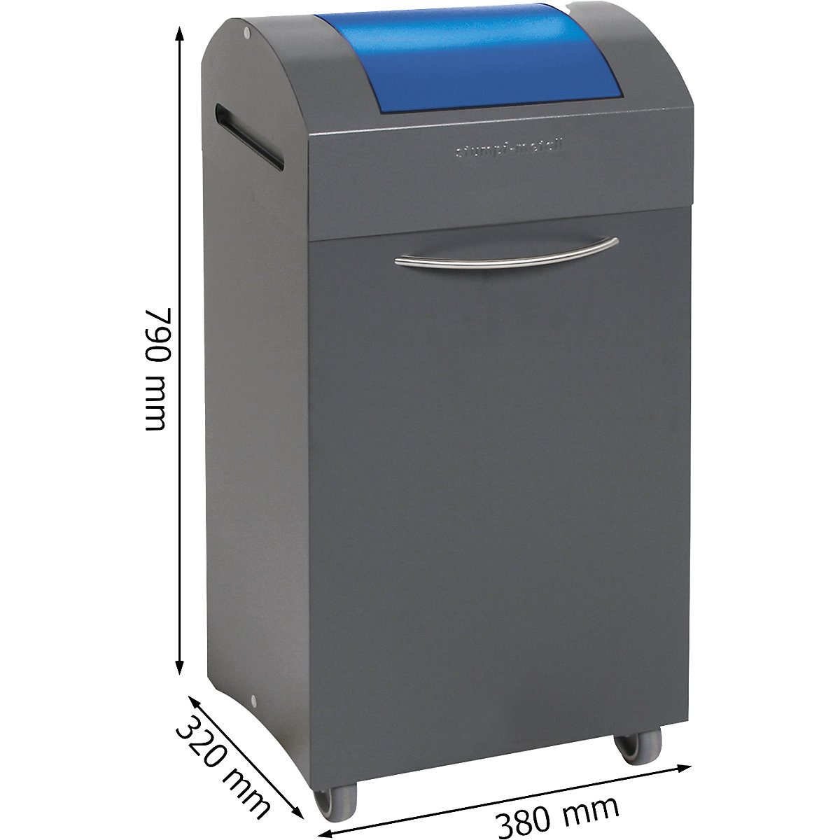 Recipient de sortare a deșeurilor reciclabile, cu proprietate de stingere a focului (Imagine produs 7)-6