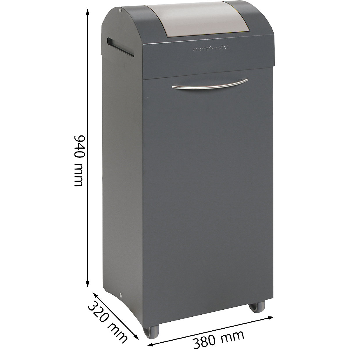 Recipient de sortare a deșeurilor reciclabile, cu proprietate de stingere a focului (Imagine produs 7)-6