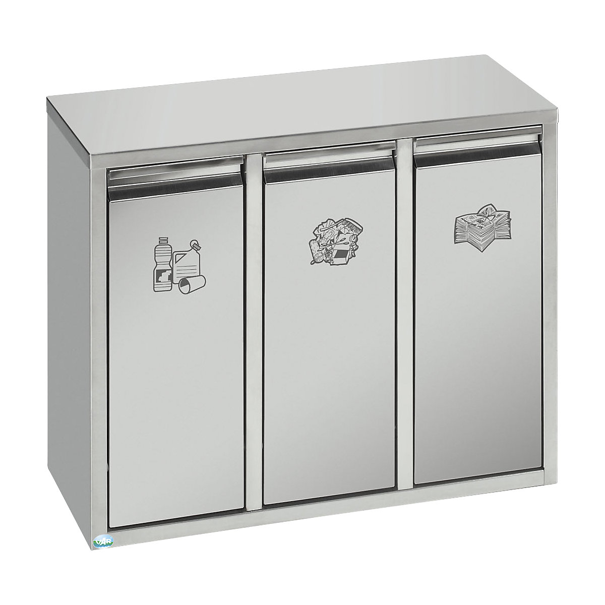 Staţie de sortare a materialelor reciclabile, inox – VAR