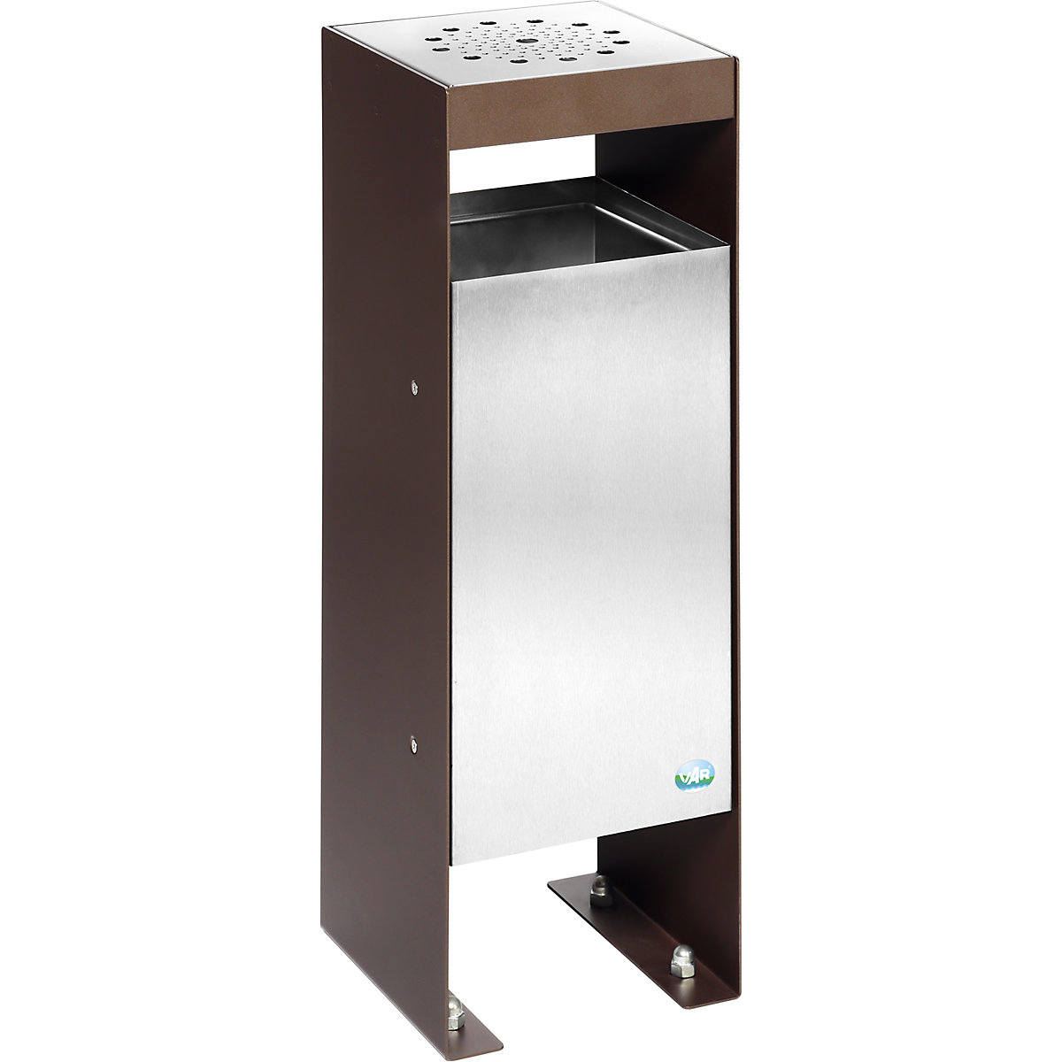 Colector de deșeuri/scrumieră cu protecție din tablă perforată – VAR