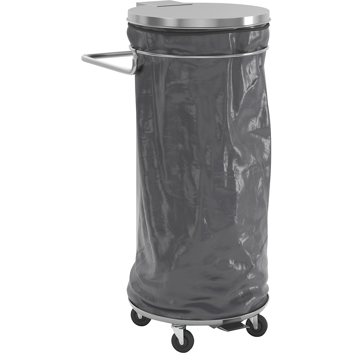 Suport cu pedală pentru sac de gunoi, din inox – VAR