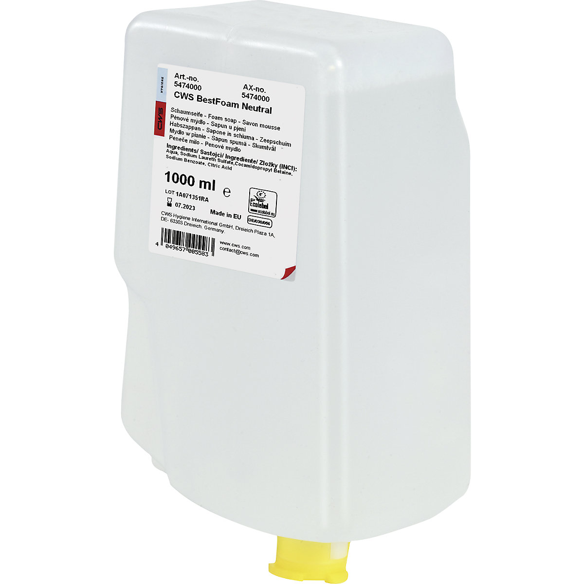 Sabonete em espuma Best Foam, suave para a pele – CWS