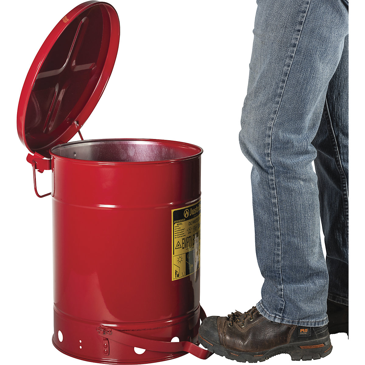 Recipiente de proteção contra incêndios, chapa de aço – Justrite (Imagem do produto 4)-3