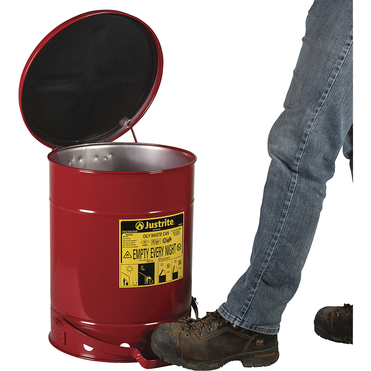 Recipiente de proteção contra incêndios, chapa de aço – Justrite (Imagem do produto 5)-4