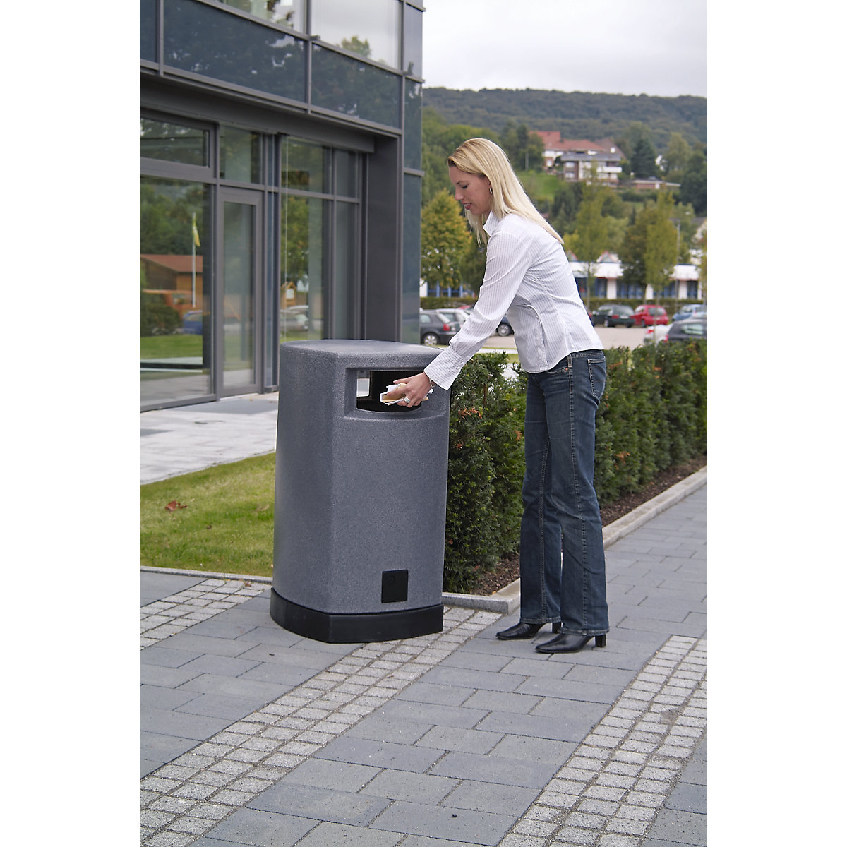 Coletor de resíduos em plástico para exterior (Imagem do produto 5)-4