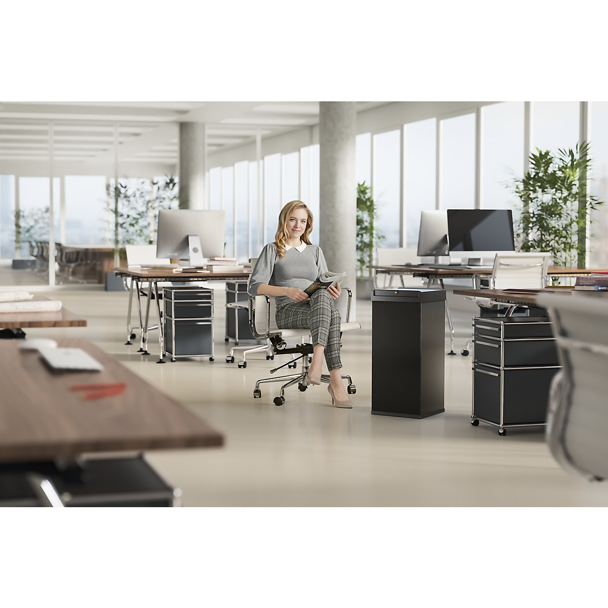 Caixote do lixo com tampa oscilante BIG-BOX SWING – Hailo (Imagem do produto 8)-7