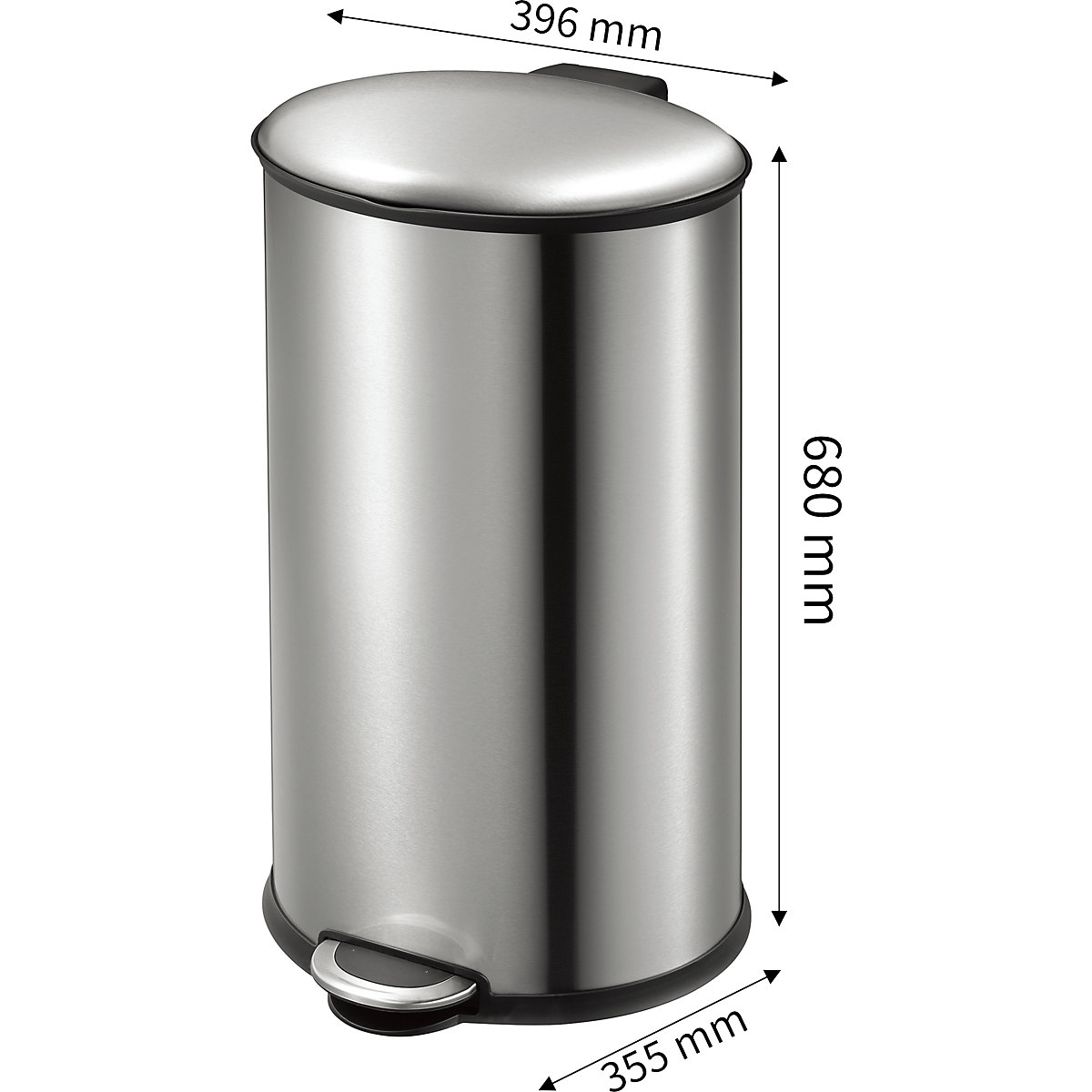 Coletor de lixo oval com pedal – EKO (Imagem do produto 2)-1