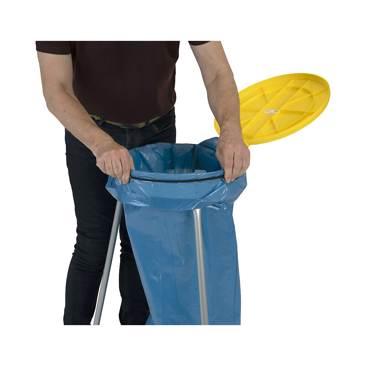 Sacos de lixo, 100% PEDB PCR, 120 l – eurokraft basic (Imagem do produto 16)-15