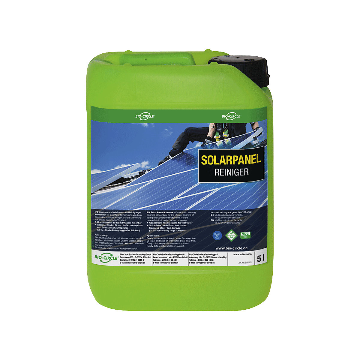 Produto de limpeza para painéis solares - Bio-Circle