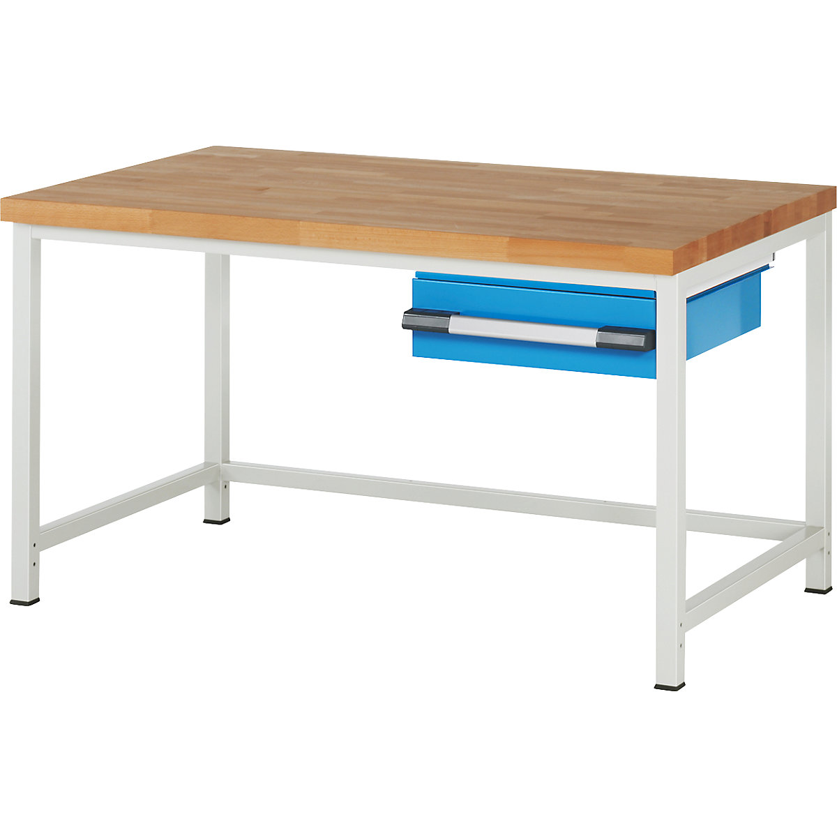 Banc de lucru, cu cadru Serie 8000 – eurokraft pro, 1 sertar 150 mm, lăț. x ad. 1500 x 900 mm-0