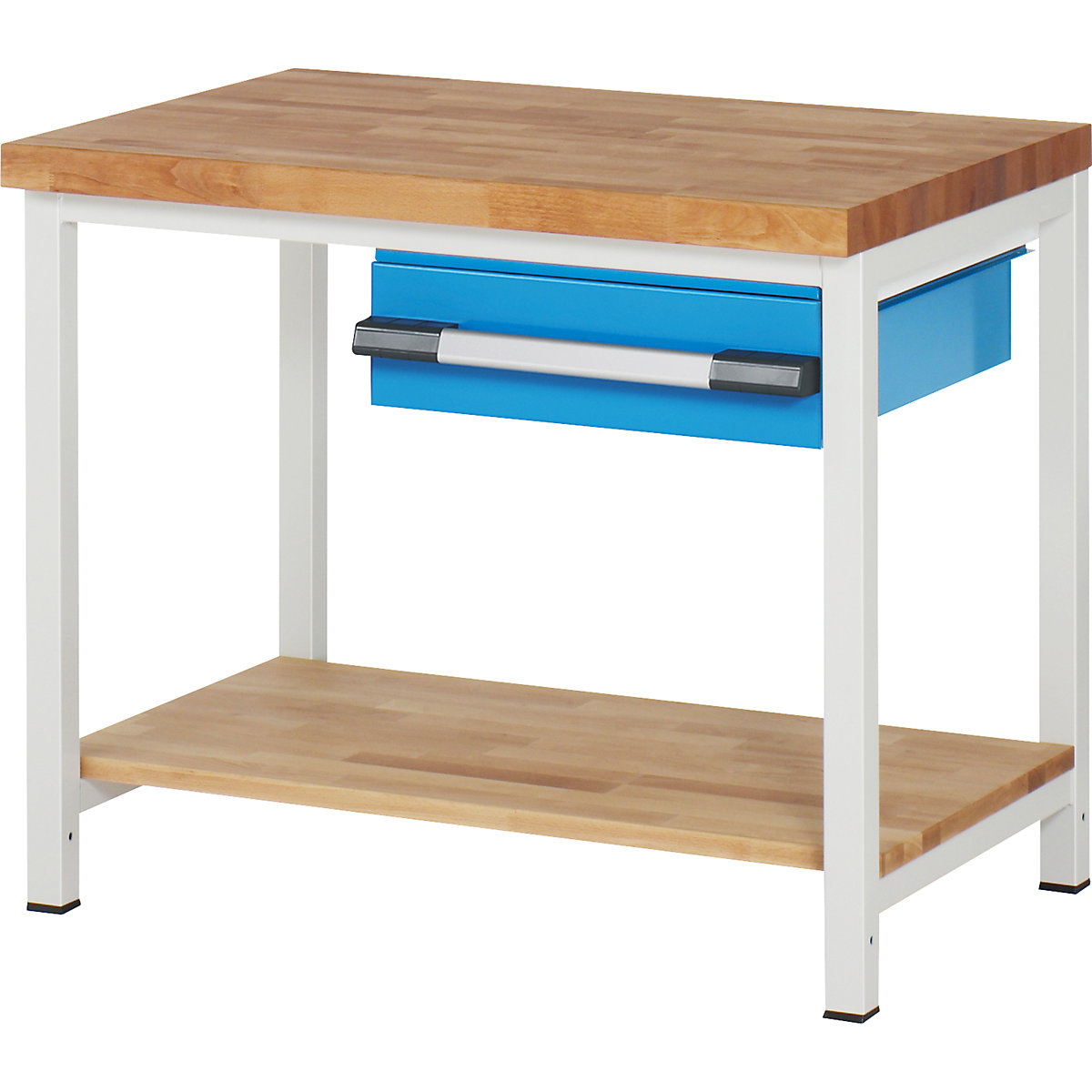 Banc de lucru, cu cadru Serie 8000 – eurokraft pro, 1 sertar 150 mm, 1 poliță, lăț. x ad. 1000 x 700 mm-0
