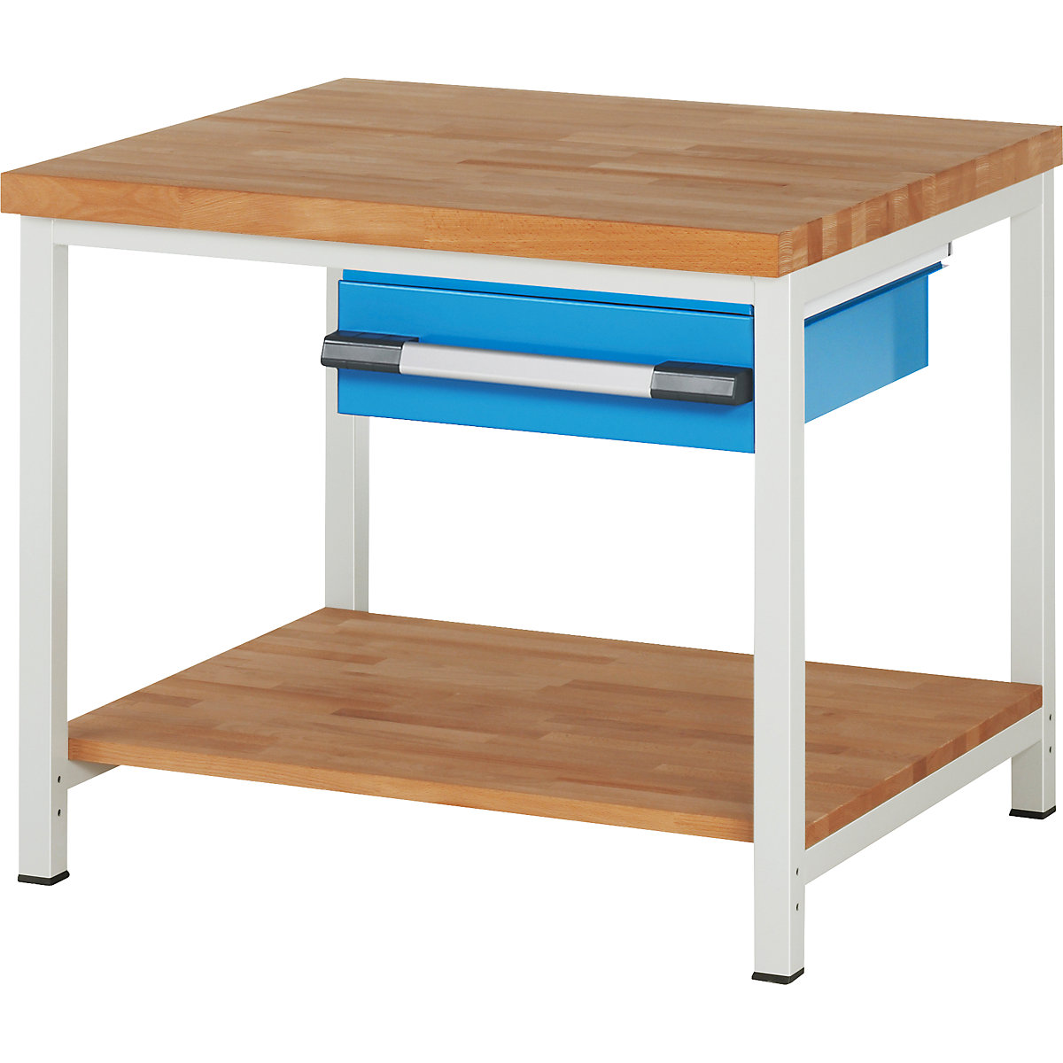 Banc de lucru, cu cadru Serie 8000 – eurokraft pro, 1 sertar 150 mm, 1 poliță, lăț. x ad. 1000 x 900 mm-0