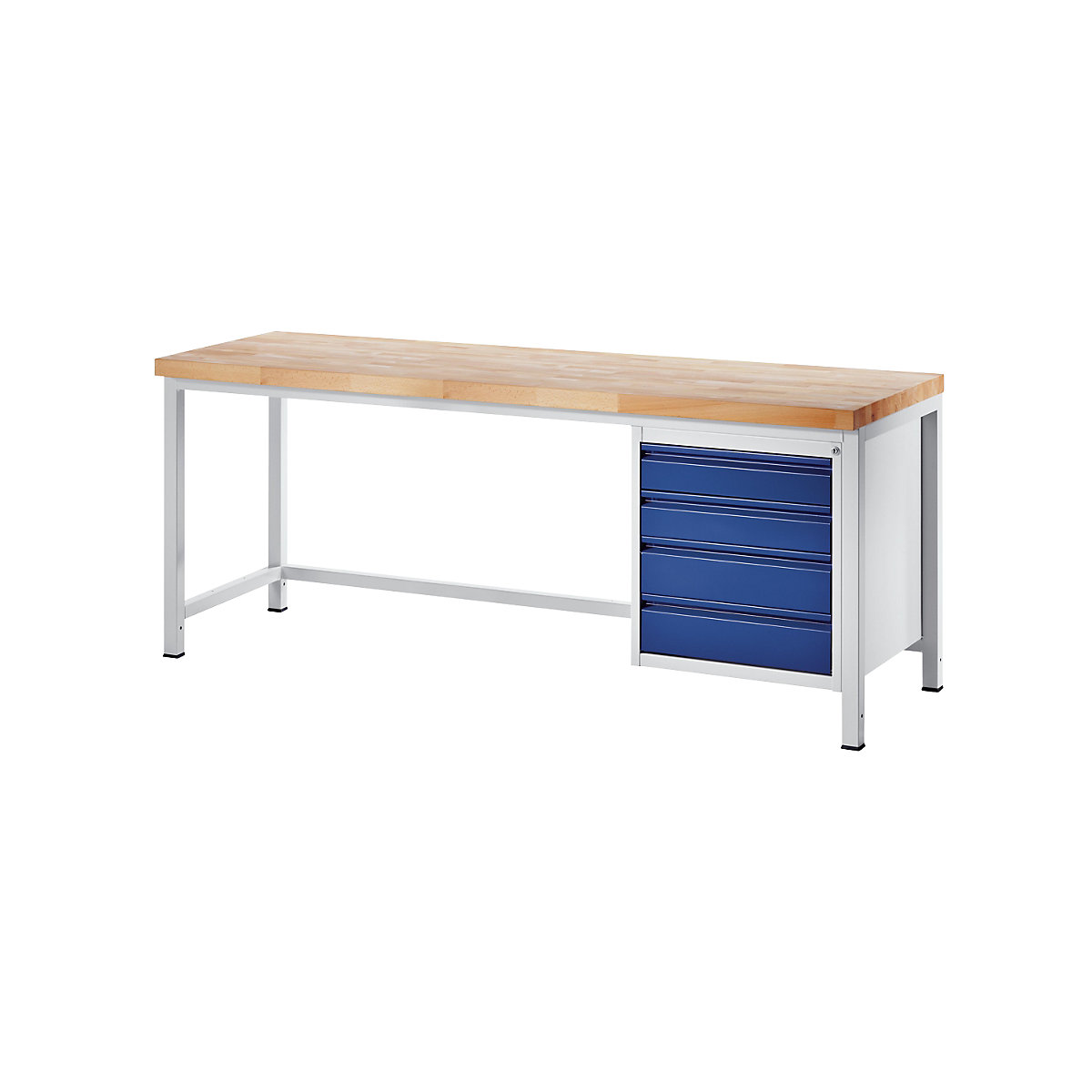 Banc de lucru, cu cadru – RAU, 4 sertare mărimea L, adâncime 700 mm, lățime 2000 mm-0