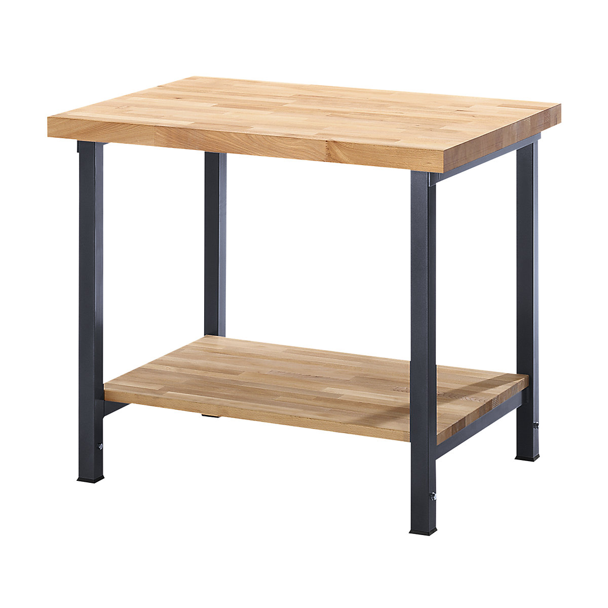 Banc de lucru reglabil pe înălțime, cu cadru – eurokraft pro, 1 poliță, lățime 1000 mm, cadru antracit metalizat-0