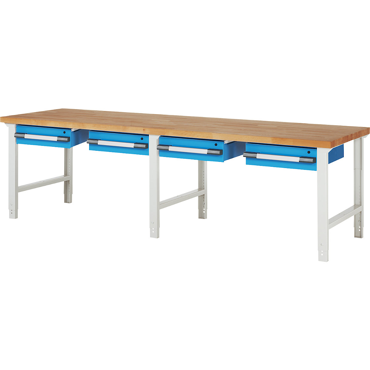 Banc de lucru, sistem modular Serie 7000 – eurokraft pro, 4 sertare suspendate, lăț. x ad. 3000 x 900 mm-0
