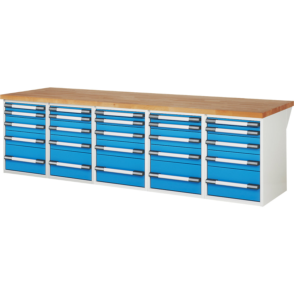 Banc de lucru, sistem modular Serie 7000 – eurokraft pro, 25 sertare, lăț. x ad. 3000 x 900 mm-0