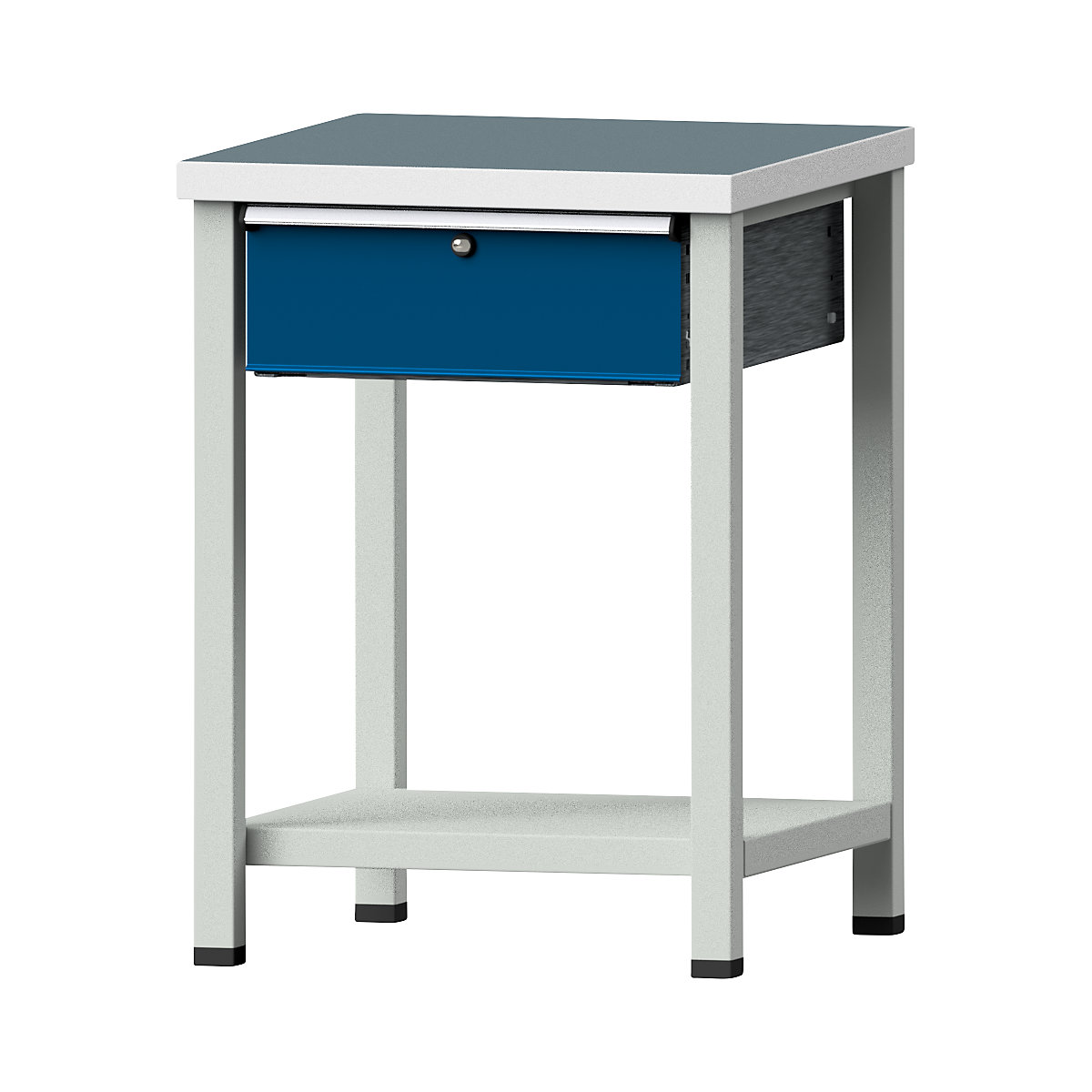 Banc de lucru compact – ANKE, lăț. x ad. 605 x 650 mm, 1 sertar, staționară, blat universal-0